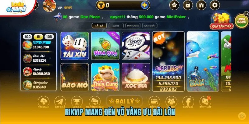 Thế Giới Giải Trí Rikvip - Sân Chơi Đẳng Cấp Quốc Tế Rikvip mang đến vô vàng ưu đãi lớn
